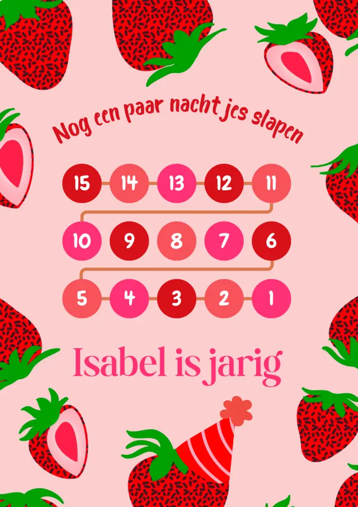 Verjaardagskalender Aardbei