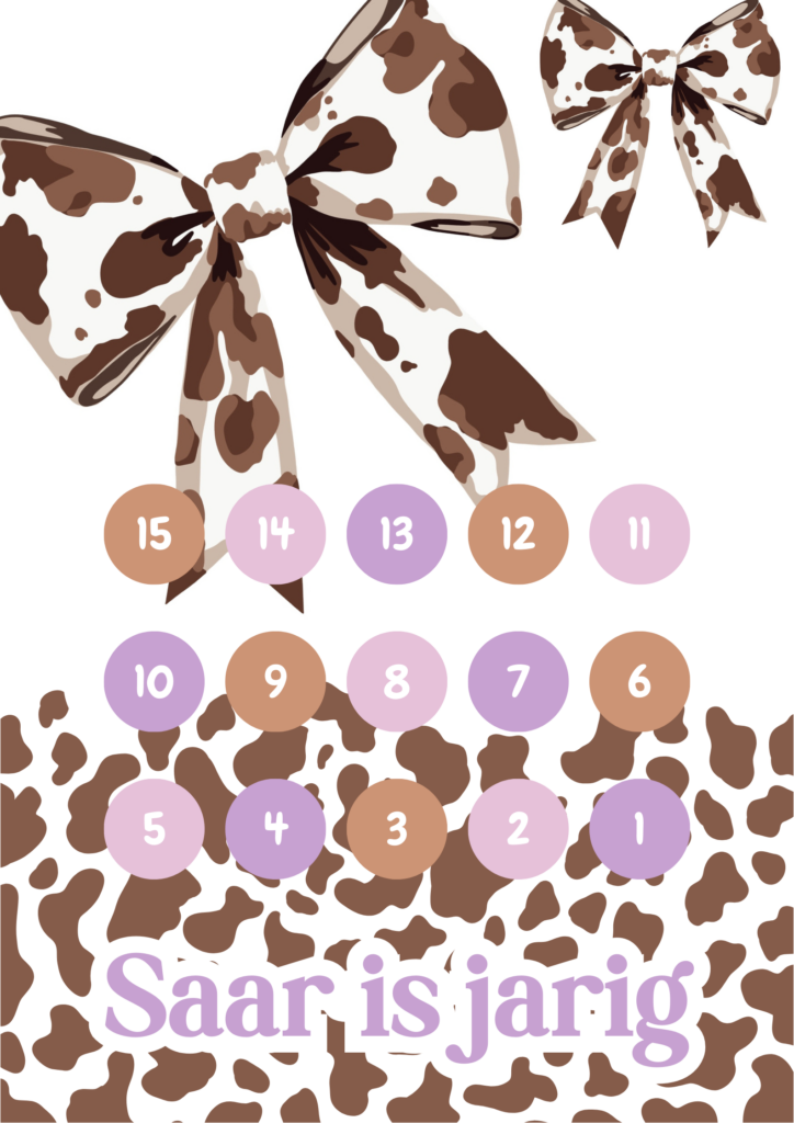 Verjaardagskalender Koeienprint