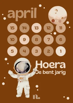 Aftelkalender Verjaardag Ruimte